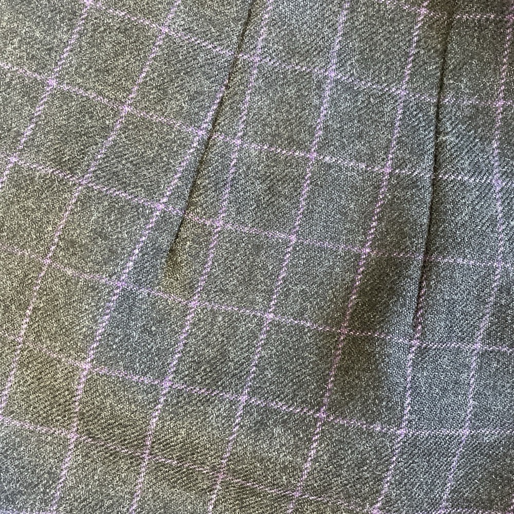 Talbots Petites Womens Dress Pants Charcoal Purple Plaid 100% Wool Lined 16W - Picture 5 of 12